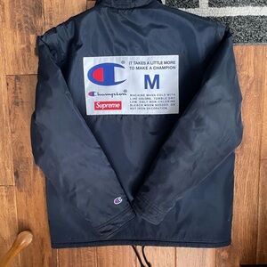 SUPREME X Champions Coaches Jacket Size MEDIUM Color NAVY